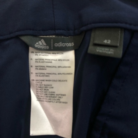 Adidas Men’s Blue Flat Front Golf Shorts 42 - Picture 3 of 4